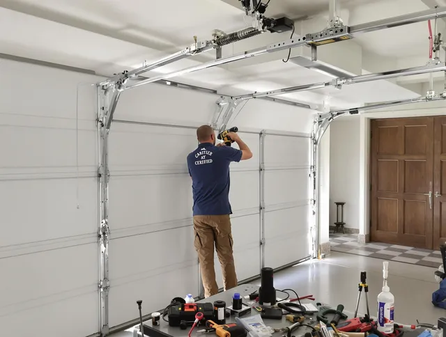 Granby Garage Door Repair certified technician performing precision garage door repair in Granby