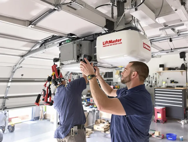 Granby Garage Door Repair technician performing advanced diagnostics on garage opener in Granby