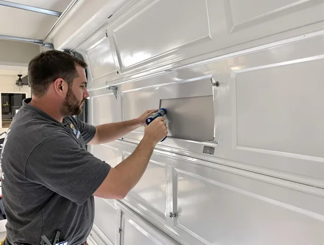 Garage door panel repair by Granby Garage Door Repair in Granby